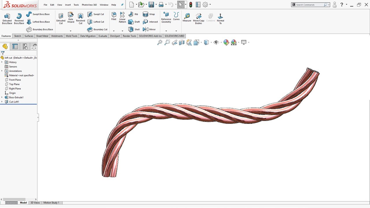 SolidWorks Tutorial | Towing wire or Rope