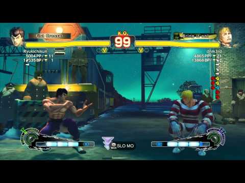 SSF4 AE: Ryukichikun (FeiLong) vs Sasaki (Cody) - 2 Ranked Matches (720p HD)