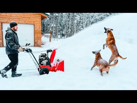 Snow Blowing Gone Wild! | Winter Life in Alaska