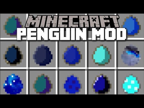 🐧Minecraft PENGUIN MOD! Help them survive in their new environment!🐧