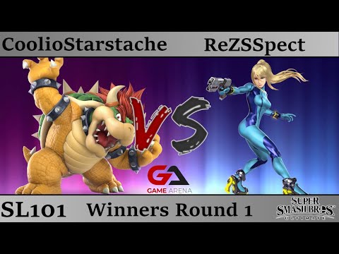 CoolioStarstache (Bowser) vs ReZSSpect (ZSS, Robin) - Winners Round 1: SmashLAN'd 101