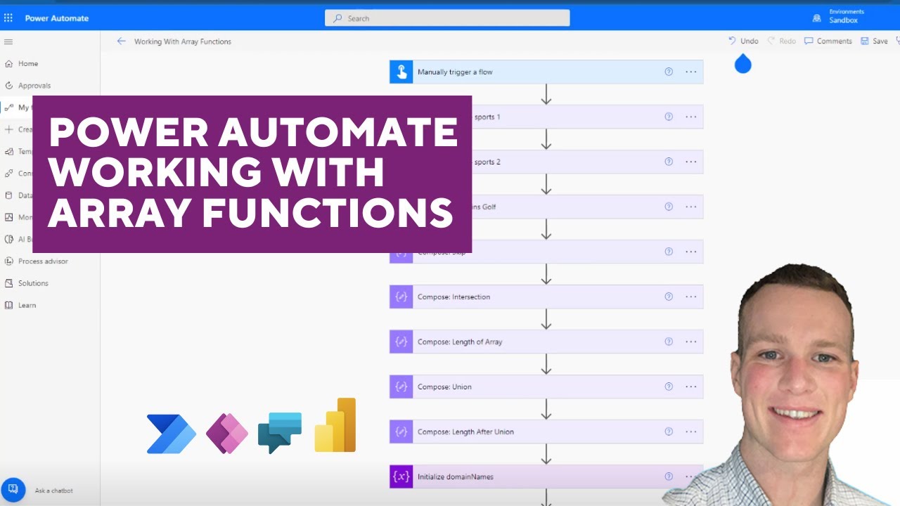 Power Automate working with array functions