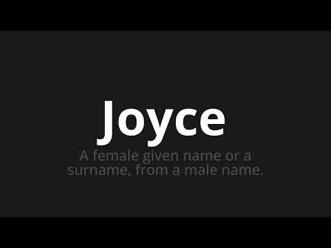 How to pronounce Joyce