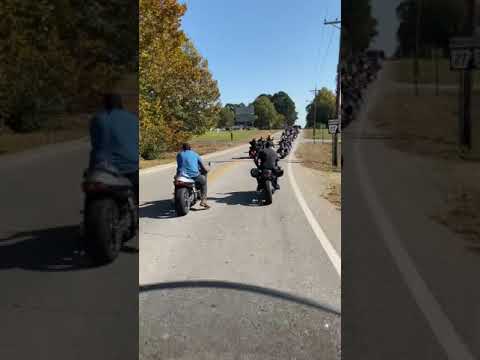 Motorcycling in the Mineral Springs, AR Veterans Day Parade