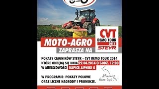 preview picture of video 'Demo Tour CVT STEYR 2014 Moto-Agro Białystok'