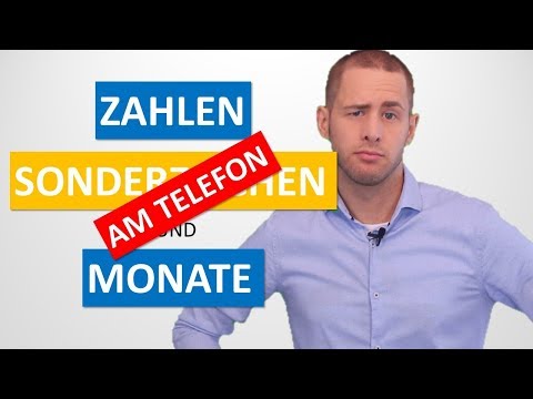 Zahlen, Sonderzeichen und Monate am Telefon