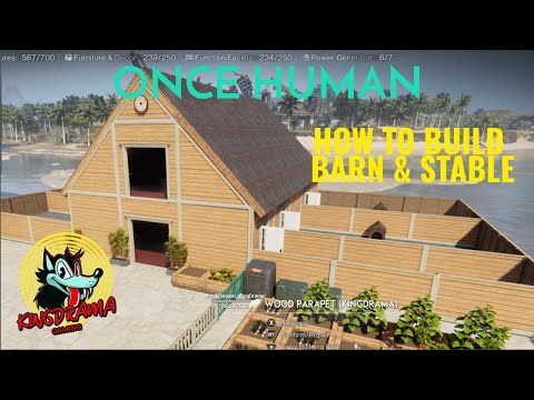 Once Human - How To Build A Barn & Stable For Animal Taming Fast And Easy