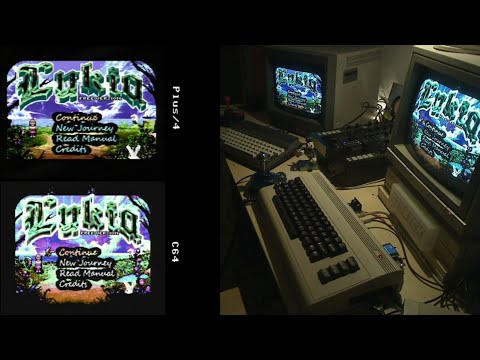 "Lykia: The Lost Island" by puls4r - Game graphics on C64 and Plus/4 compared (aka VIC2 vs TED)