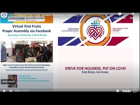 CFC Thailand First Fruits General Assembly 6 February 2021