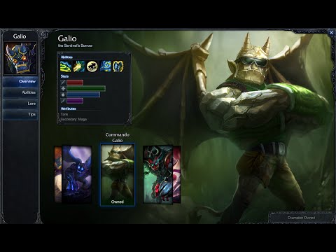 Commando Galio Skin Spotlight Gameplay 1080p HD