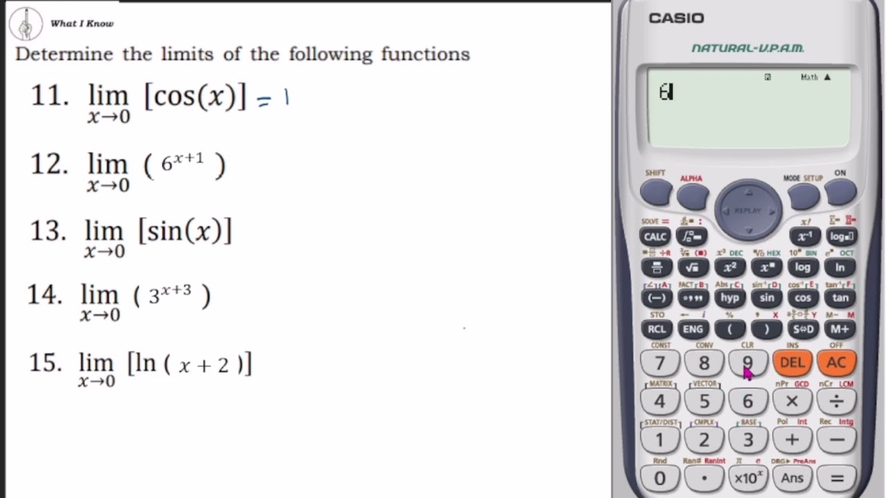 LIMITS OF TRANSCENDENTAL FUNCTIONS | BASIC CALCULUS MODULE 3 What I know