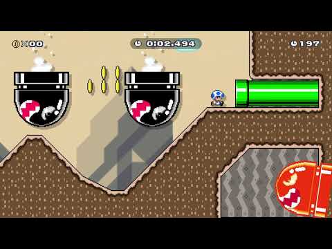 Banzai Bill Cliff Climb ~ Ninji Speedruns 🍄 Super Mario Maker 2 🍄 No Commentary 1cd