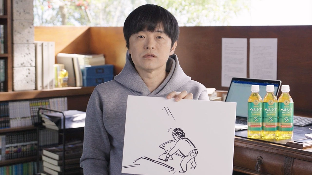 バカリズム、インタビュー中に大喜利挑戦！？「一番やりたくない環境ですね」　「キリン ヘルシア うまみ緑茶」新CM＋メーキング