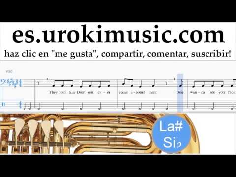 Tutorial de Tuba Michael Jackson - Beat It Clases Notas Parte#2 um-i927