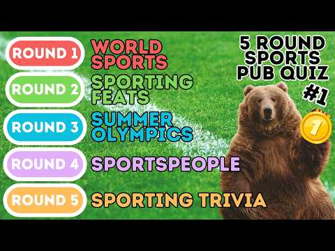The 5 Round Sports Quiz | World Sport, Feats, Summer Olympics, Sportspeople & Sports Trivia (1)