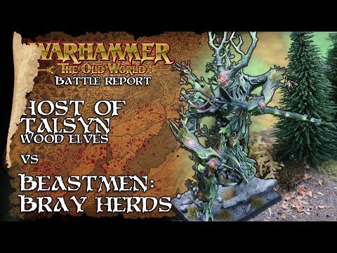 Host Of Talsyn Wood Elves Vs Beastmen Brayherds -Border Princes QUEST! - The Old World Battle report