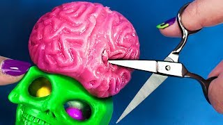 Cutting Open HALLOWEEN Stress Balls - Satisfying ASMR Video