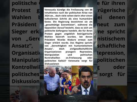 Venezuela lässt 88 Menschen frei: hat Maduro etwas zu verbergen?