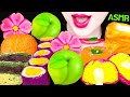 ASMR FRUIT RICE CAKE CHEESE TTEOK SNOBALL MARSHMALLOW 과일 화과자 치즈 떡 스노볼 마쉬�