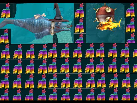 Mr.Snappy & lava baby getting Pinata to win Mariachi baby - Hungry Shark Evolution