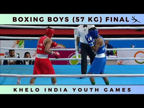 Boxing Boys (57 KG) Final - Nikhil (Punjab) Vs Badal (HP) | Khelo India Youth Games
