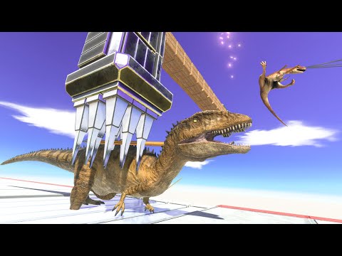 Run and Escape from Rotating Harpons Trap - Animal Revolt Battle Simulator