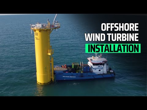 How are offshore wind turbines installed?