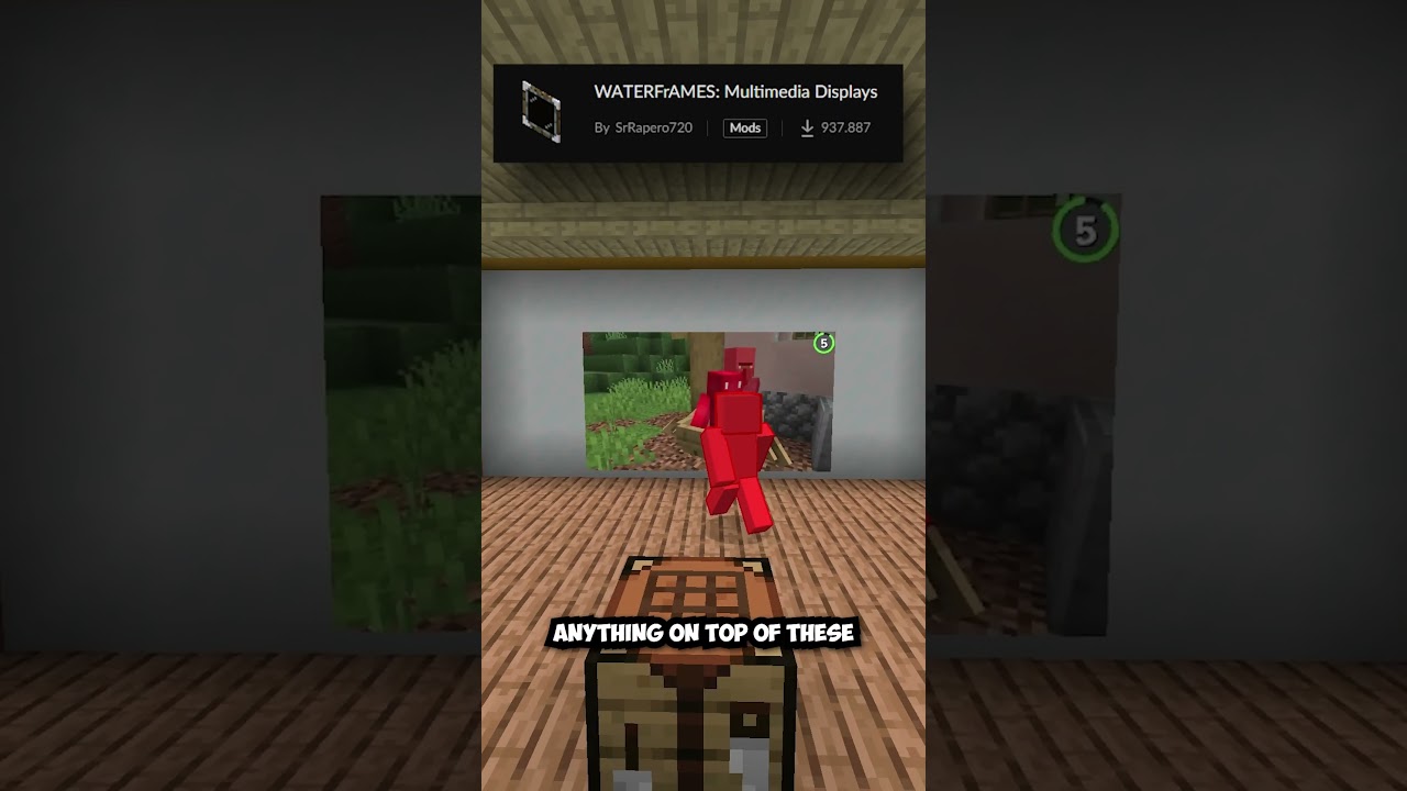 This Mod Adds Brain Rot to Minecraft | Mod is WATERFrAMES: Multimedia Displays