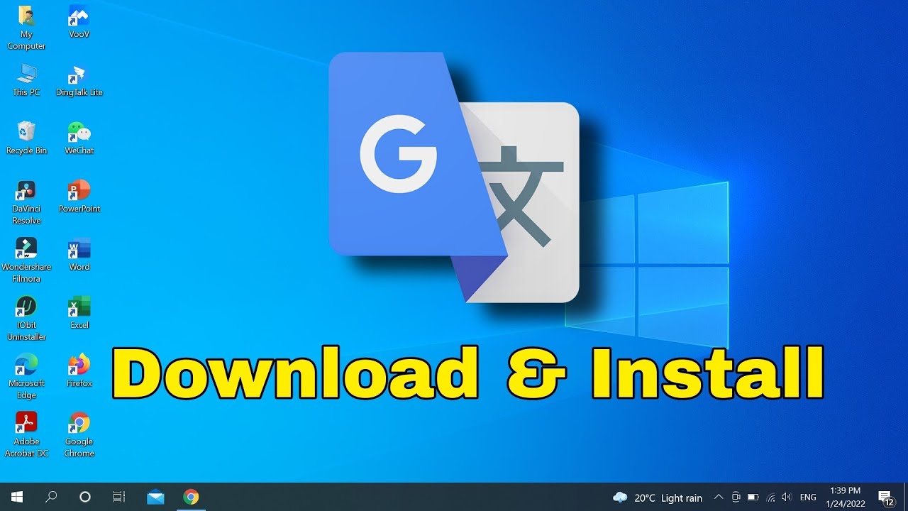 How to download & install google translater in pc /laptop