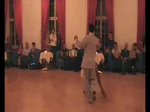  Roxana Suarez  and  Sebastian Achaval  are  dancing  to  the  tango  "  El Nene Del Abasto  "