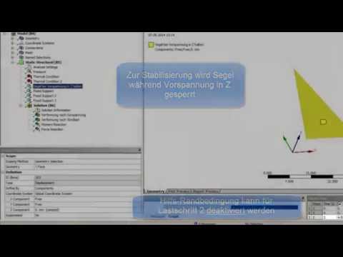 Instabile Membran-Seil Strukturen mit ANSYS Workbench 15.0