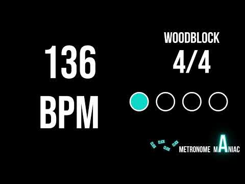 Metronome 136 BPM 4/4 - Woodblock