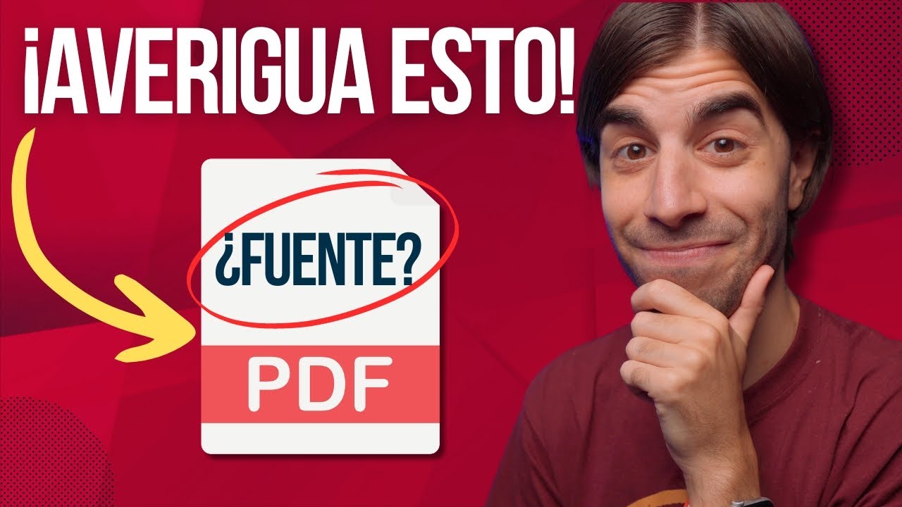 Cómo SABER EL TIPO DE LETRA de un PDF | DETECTAR FUENTE y TIPO DE LETRA