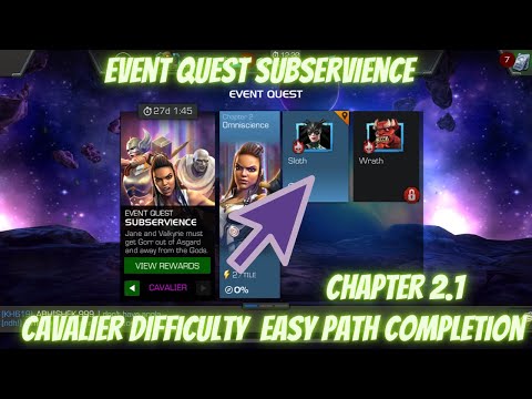 MCOC Event Quest Subservience | Cavalier chapter 2.1 Easy Path Completion | Contest of Champions