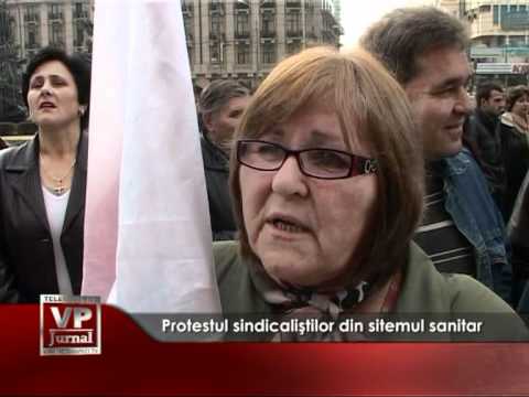 Protestul sindicaliştilor din sitemul sanitar
