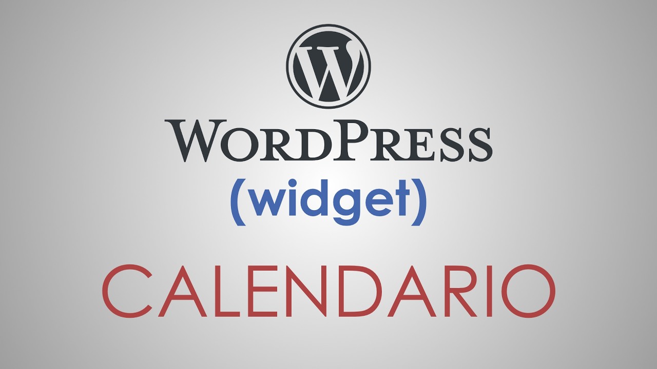 El widget CALENDARIO de WordPress