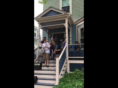 Caroline singing "Housework" with Aaron and SHS band Street Holler Serenade