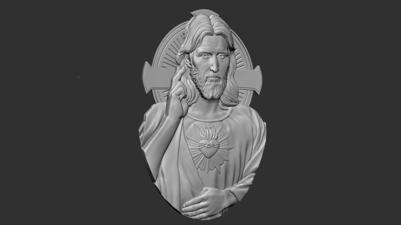 Medaglione di Ges&ugrave; 01 Modello di stampa 3D