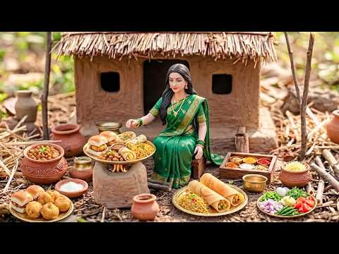 Mini Royal Indian Street Food Feast ASMR | Indian Village Traditional Cooking