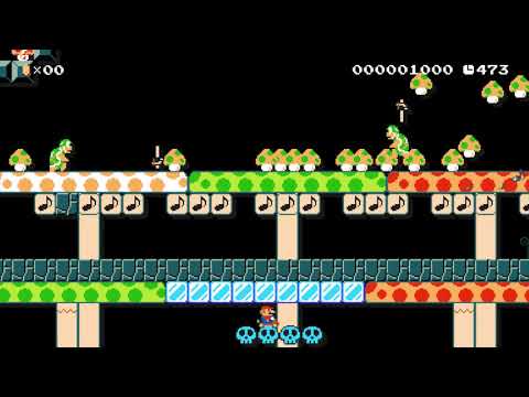 Mario Kart 64 Rainbow Road 🎺 by Willie 🎺 Super Mario Maker Raw Gameplay