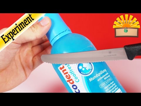 GEFRORENE MUNDSPÜLUNG ZERSCHNEIDEN - WIE sieht es DARIN aus? KINDER EXPERIEMNT