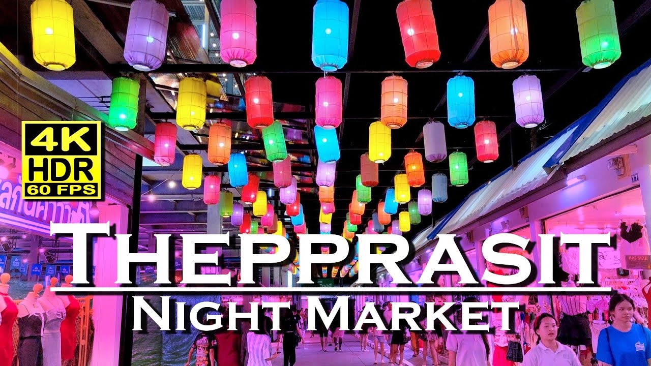 Embark on an enchanting walking tour of Thepprasit Night Market.