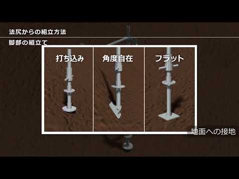 法面作業構台マルチアングル工法