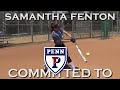2020 Samantha Fenton Shortstop MI Softball Recruit Skills Video