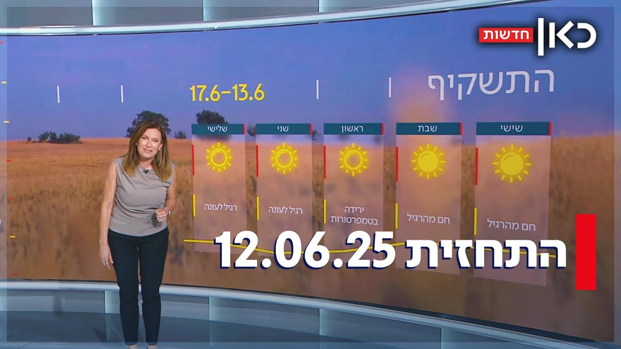 בסוף השבוע - חם מהרגיל: התחזית 12.06.25