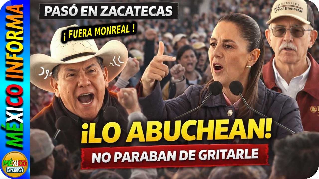 NO PARABAN DE GRITARLE A MONREAL. LA PRESIDENTA ASÍ RESPONDIÓ. MIRA LO QUE PASÓ EN ZACATECAS.