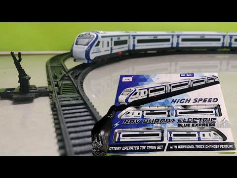 Unboxing Vande Bharat Train Set with Track Changer | Centy Toys Nav Bharat Blue Express  Train Set |