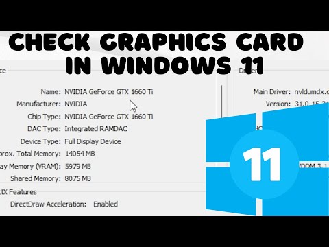How To Check The Graphics Card In Windows 11