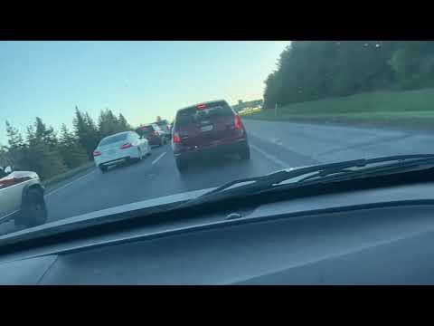 10/6/2022. Traffic back up on I-95 in Bangor Maine.