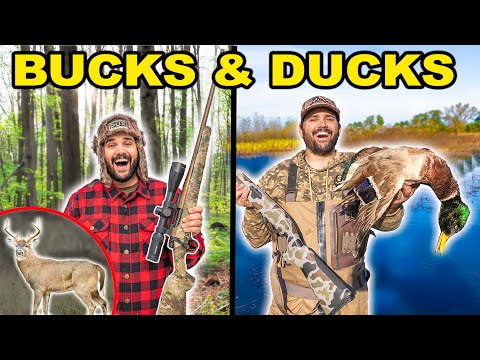 I’M BACK! DEER & DUCK 1-Day HUNTING Challenge!!! (Catch Clean Cook)